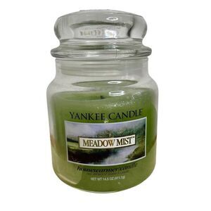 Yankee Candle 14.5 Oz Large Jar Meadow Mist Retired Scent RARE Green Original
